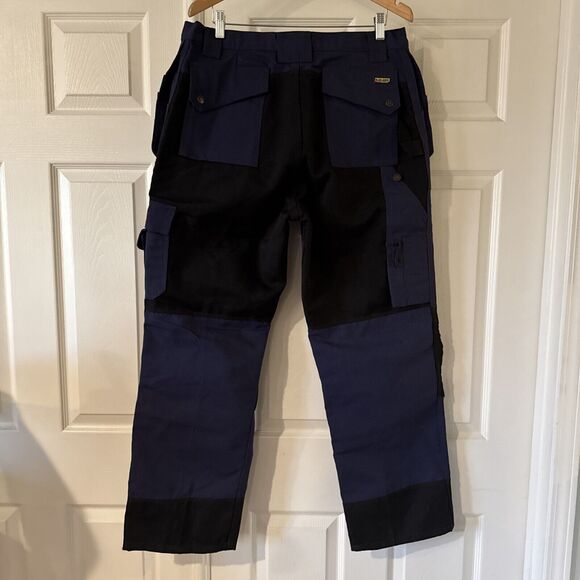 Blaklader Workwear Pants 38x31 Blue Utility Cargo Reinforced Durable Tradesman - Picture 9 of 16